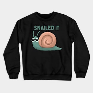 Snailed It Fun And Decorative Snail Design Crewneck Sweatshirt